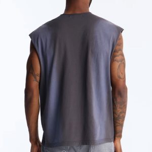 Cross Stone Muscle Tank Tee Shirt - Black