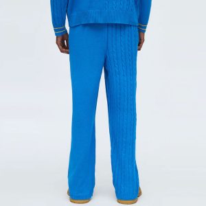 Preppy Life Sweater Knit Pant - Blue/combo