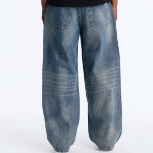 Baggy Cosmic Star Tux Jean - Medium Blue Wash