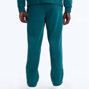 Straight Contrast Panel Knitted Track Pant - Teal
