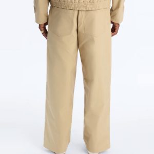 Delaro Embroidered Baggy Pant - Khaki