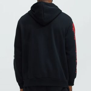 Von Dutch Fire Zip Hoodie - Black