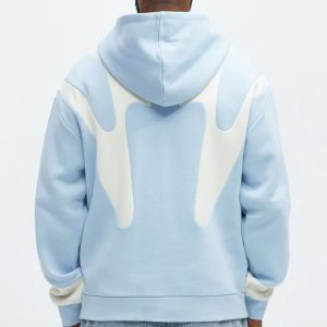 Tyson Oasis Paneled Zip Up Hoodie - Blue/combo